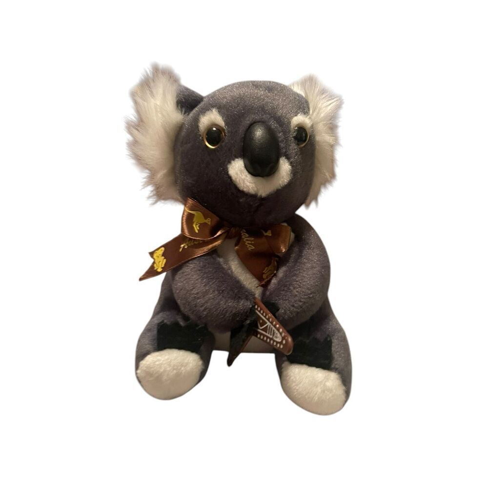 Kids Gray Polyester Nylon Fiber Koala Plush Toy Stuffed Animal
